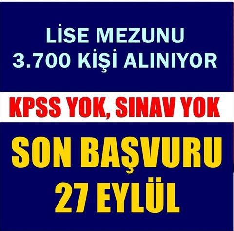 LİSE MEZUNU (SINAVSIZ) 3 BİN 721 MEMUR ALIMI YAPILACAK