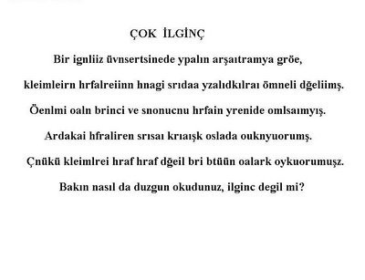 İLGİNÇ BİLGİLER!