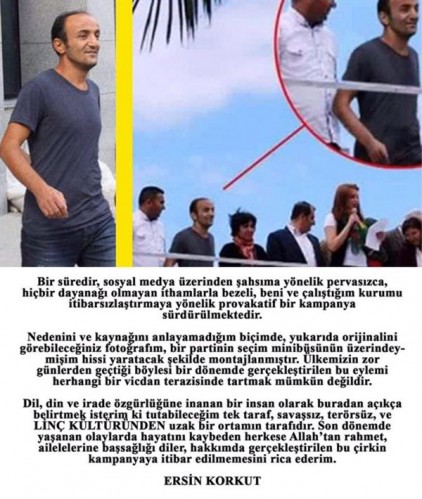 ERSİN KORKUT BU FOTOĞRAFLA LİNÇ EDİLDİ! SOLUĞU KARAKOLDA ALDI ..!