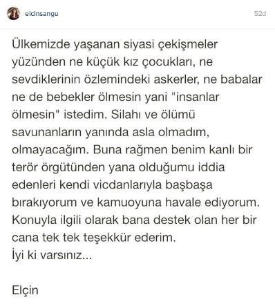 Elçin Sangu isyan etti !
