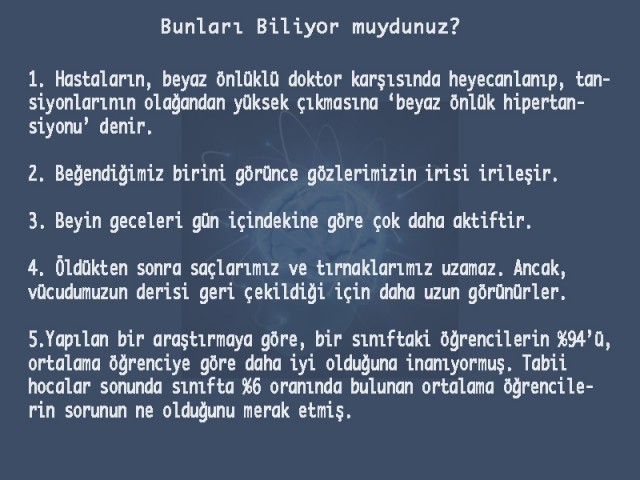 İLGİNÇ BİLGİLER!