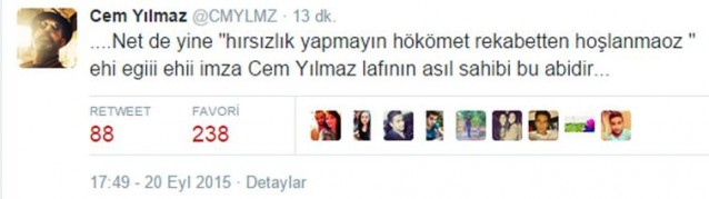 ÜNLÜ OYUNCU'DAN HÜKÜMET VE HIRSIZLIK TWEETİ...!