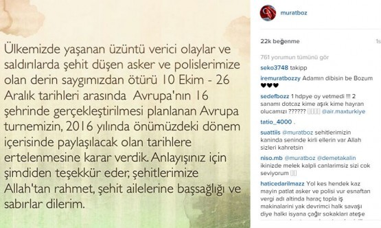 BAKIN ŞEHİT'LERİMİZ İÇİN NE DEDİ..! MURAT BOZ'DAN OLAY AÇIKLAMA !