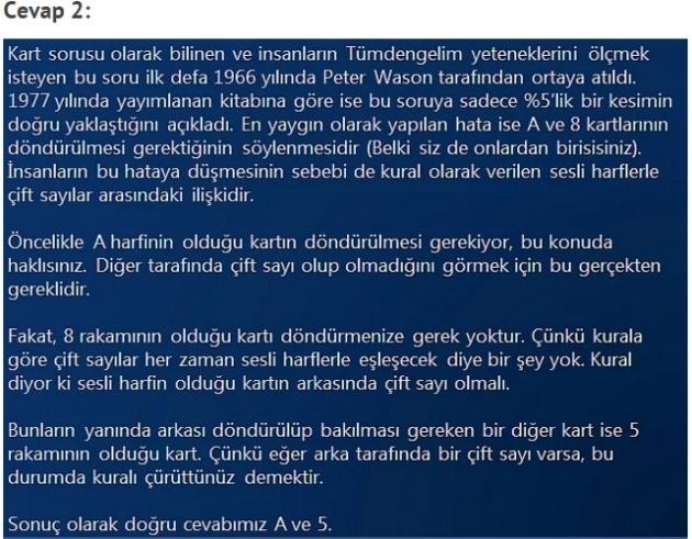3 Soruyla Sizin Mantık Yürütme Seviyenizi Ölçüyoruz!