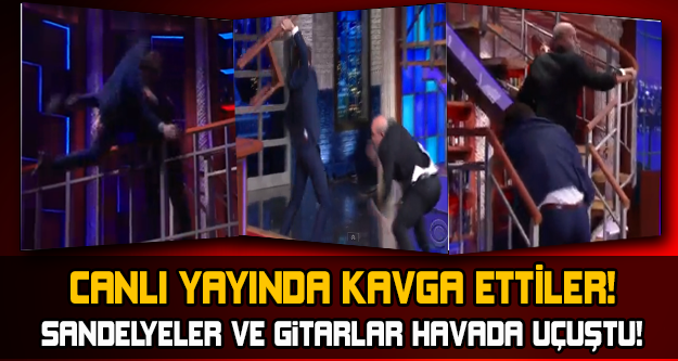 CANLI YAYINDA BÜYÜK KAVGA! SANDELYELER HAVADA UÇUŞTU! İŞTE O SKANDAL GÖRÜNTÜLER...