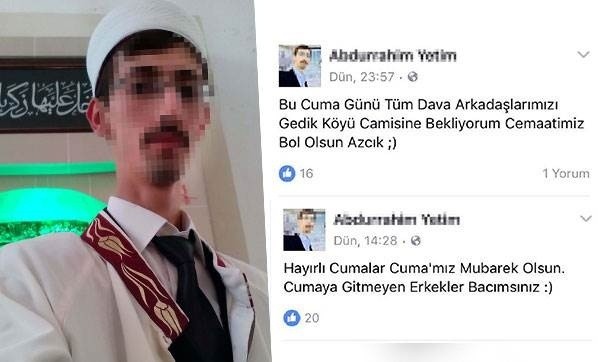 İmamdan tepki toplayan skandal paylaşım!!