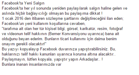 FACEBOOK'TA YENİ SALGIN!!!