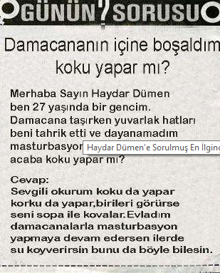 Haydar Dümen'e Sorulmuş En İlginç Sorular