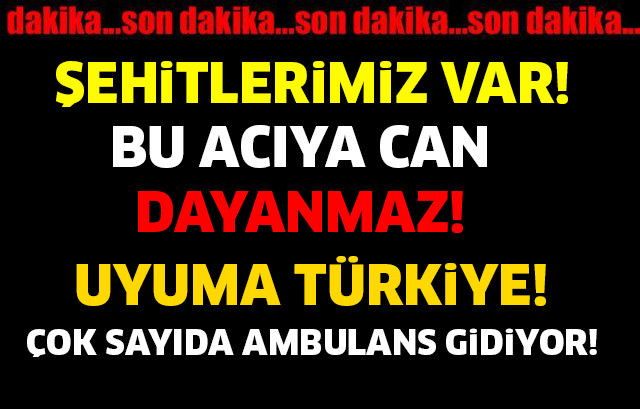 SON DAKİKA! ŞEHİTLERİMİZ VAR! ÇOK SAYIDA AMBULANS OLAY YERİNE GİDİYOR..!