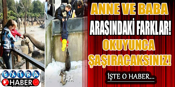 Anne ve baba arasındaki farklar!