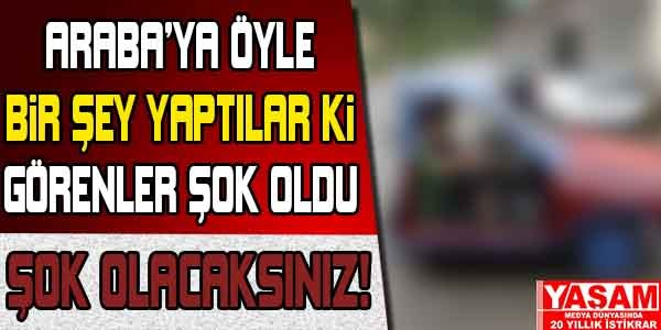 Arabayla öyle bir şey yaptılar ki görenler şok oldu... Gözlerinize inanamayacaksınız..!