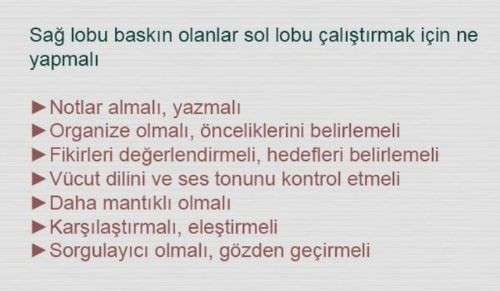 Beyninizin Hangi Yönünü Kullanıyorsunuz ?