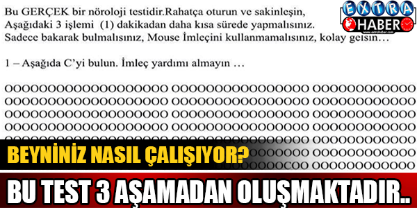 Beyniniz Nasıl Çalışıyor? Bu Test 3 Aşamadan Oluşmaktadır..