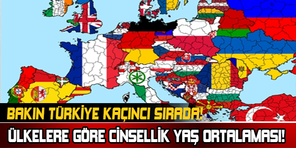 Ülkelere Göre Cinsellik yaş ortalaması.
