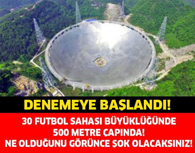 DENENMEYE BAŞLANDI! 30 FUTBOL SAHASI BÜYÜKLÜĞÜNDE 500 METRE ÇAPINDA! NE OLDUĞUNU DUYUNCA ŞOK OLACAKSINIZ..!