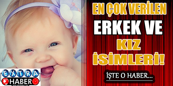 En çok verilen erkek ve kız isimler!