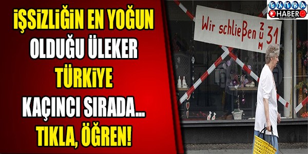 İŞSİZLİĞİN EN YOĞUN OLDUĞU ÜLKELER!