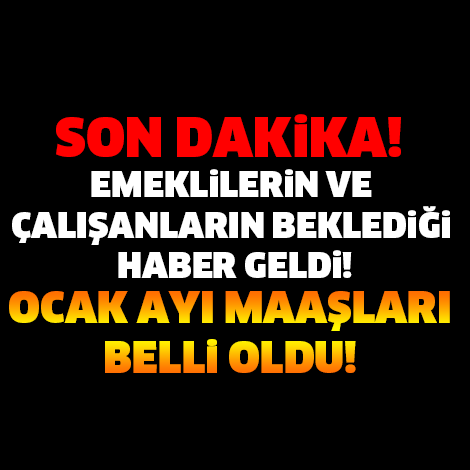EMEKLİLERİN VE ÇALIŞANLARIN BEKLEDİĞİ HABER GELDİ! OCAK AYI MAAŞLARI BELLİ OLDU..!