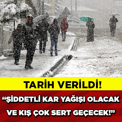 KARA KIŞ VE KAR GELİYOR!
