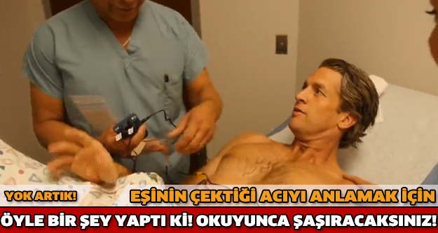 Eşini anlamak için doğum sancısı çekti