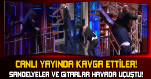 CANLI YAYINDA BÜYÜK KAVGA! SANDELYELER HAVADA UÇUŞTU! İŞTE O SKANDAL GÖRÜNTÜLER...
