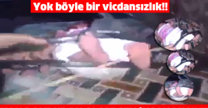 KAN DONDURAN OLAY! SEN İNSAN MISIN!! KÜÇÜK BEBEĞE YAPTIKLARINA BAKIN! ASKILIĞI AYAĞINA TAKTI VE...
