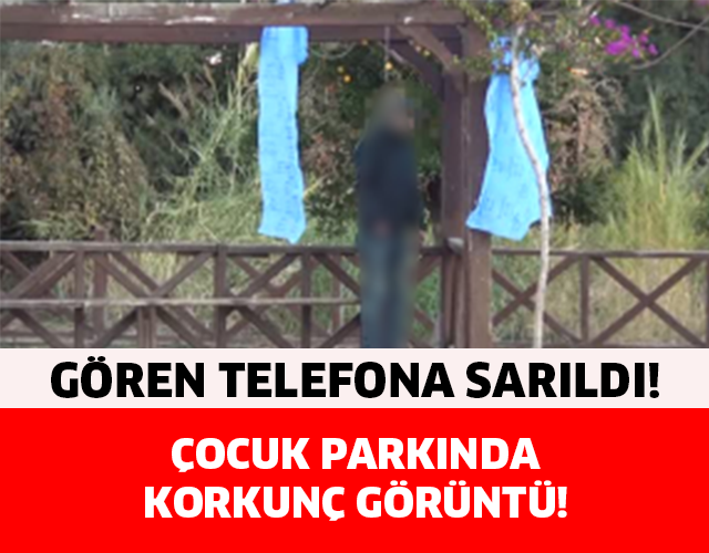 GÖREN TELEOFONA SARILDI! ÇOCUK PARKINDA KORKUNÇ GÖRÜNTÜ..!