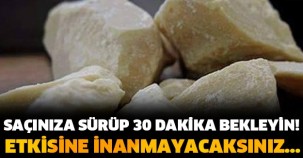 SAÇINIZA SÜRÜP 30 DAKİKA BEKLEYİN! ETKİSİNE İNANMAYACAKSINIZ...