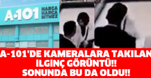 A-101'DE KAMERALARA TAKILAN İLGİNÇ GÖRÜNTÜ!! SONUNDA BU DA OLDU!!
