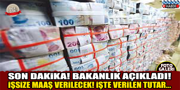 SON DAKİKA! İŞSİZE MAAŞ MÜJDESİ! İŞTE VERİLEN TUTAR...