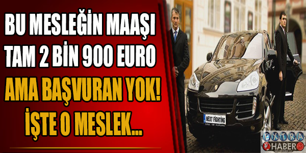 Bu mesleğin maaşı tam 2 bin 900 euro ama başvuran yok! İşte o meslek...