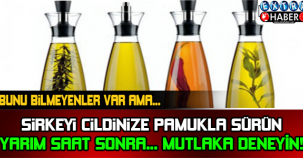 Bunu ilk defa öğreneceksiniz! Sirkeyi pamukla cildinize sürün yarım saat sonra…