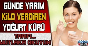 Günde yarım kilo verdiren yoğurt kürü tarifi ..!
