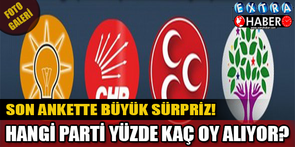 SON ANKETTE BÜYÜK SÜPRİZ! HANGİ PARTİ YÜZDE KAÇ OY ALIYOR?