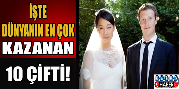 İşte dünyanın en çok kazanan 10 çifti!