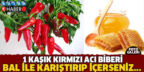 1 Kaşık Kırmızı Acı Biberi Bal İle Karıştırıp İçtiğinizde.. İşte İnanılmaz Faydası!