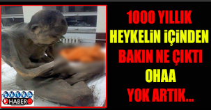 1000 yıllık heykelin içinden bakın ne çıktı!