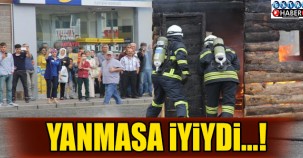 TATBİKAT YAPICAKLARDI... YANMASA İYİYDİ!