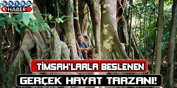 Timsahlarla beslenen 'gerçek hayat tarzanı'