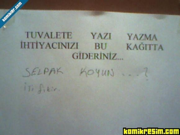 Tuvalete yazılan en komedi yazılar!