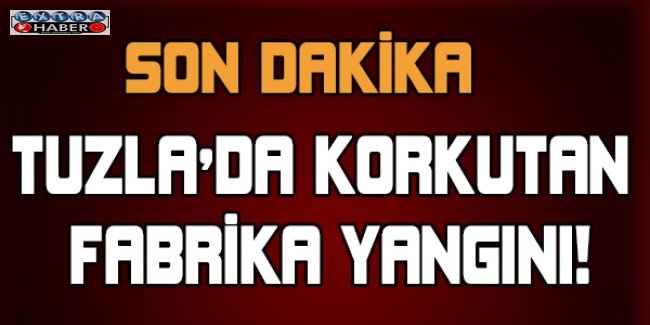 Tuzla'da korkutan fabrika yangını!