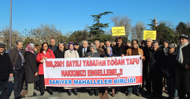 Sarıyerliler mecliste verilen kararı protesto etti..