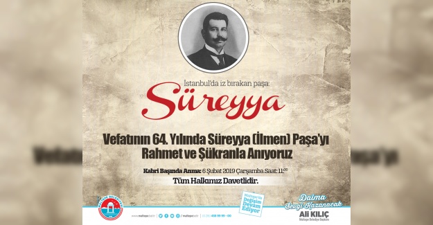 Süreyya Paşa Maltepe'de Anılacak