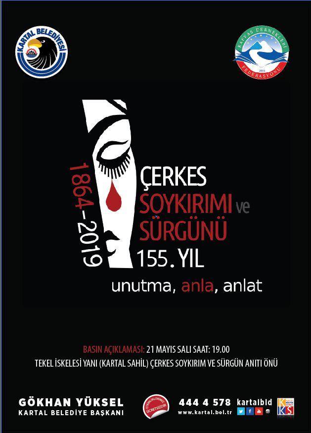 Çerkes Soykırımı Ve Sürgünü, 155. Yılında Kartal’da Anılacak