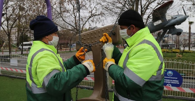 Büyükçekmece’de çocuk park ve oyun alanları kullanıma kapatıldı