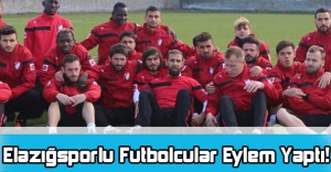 Elazığsporlu Futbolcular Eylem Yaptı