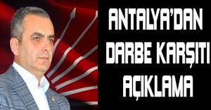 Antalya’dan darbe karşıtı açıklama