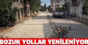 bozuk yollar yenileniyor