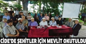 Cide’de şehitler için mevlit okutuldu