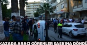 Kazada  aracı görenler şaşkına döndü